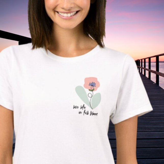 Levande liv i Fullt Bloom Wildbloms Abstrakt blomm T Shirt (Skapare uppladdad)