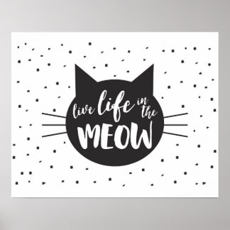 Levande liv i Meow Ination Cat Poster