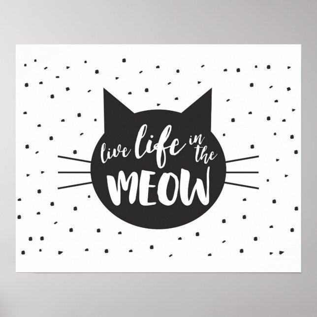 Levande liv i Meow Ination Cat Poster (Framsidan)