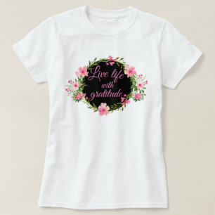 Levande liv med giftig färgad Blommigt andedräkt T Shirt