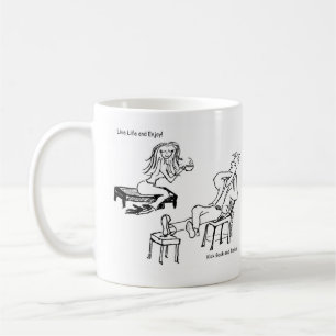 Levande liv och tycker om! kaffemugg