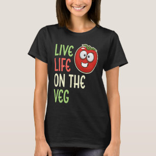 Levande liv på Veg Vegetable Tomato Vegan Lifes T Shirt