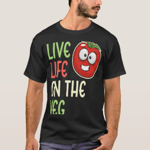 Levande liv på Veg Vegetable Tomato Vegan Lifes T Shirt