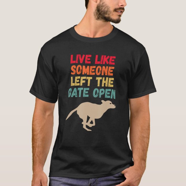 Levande liv som någon Lämnade Grind Open Kangaro T Shirt (Framsida)