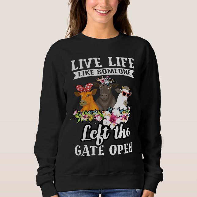 Levande liv som någon som Lämnat Grind Open Heifer T Shirt (Framsida)
