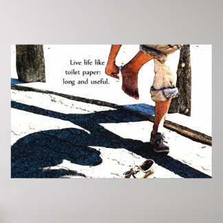 Levande liv som Pappert med toalett Poster