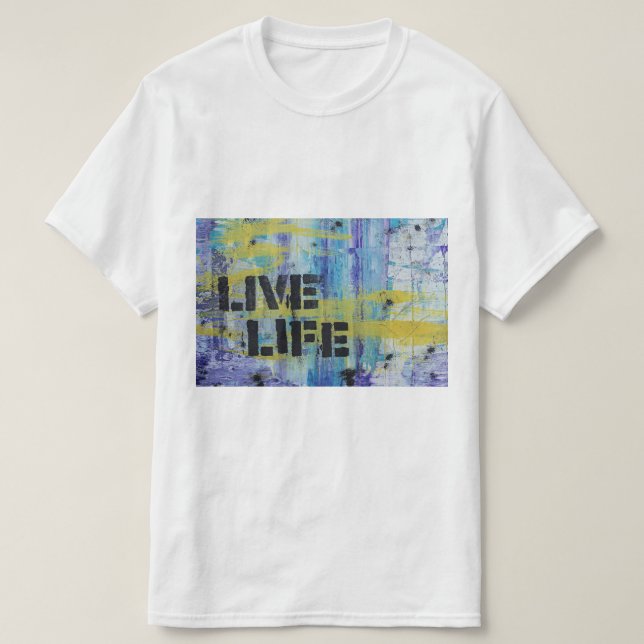 Levande livstidsgraffiti-bakgrund t shirt (Design framsida)