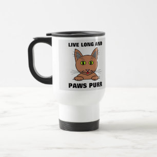 Levande Long och Tass Purr Funny Cat Resemugg