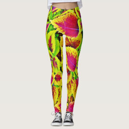 Levande Löv Mönster Dance Leggings