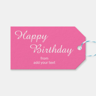Levande Märkre av Rosa Birthday Gift Presentetikett