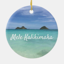 Levande med Aloha Hawaii Ceramic Ornament