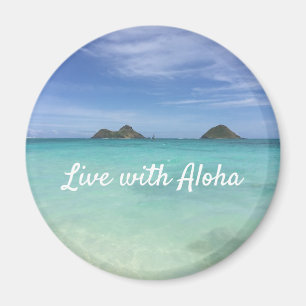 Levande med Aloha Hawaii Magnet