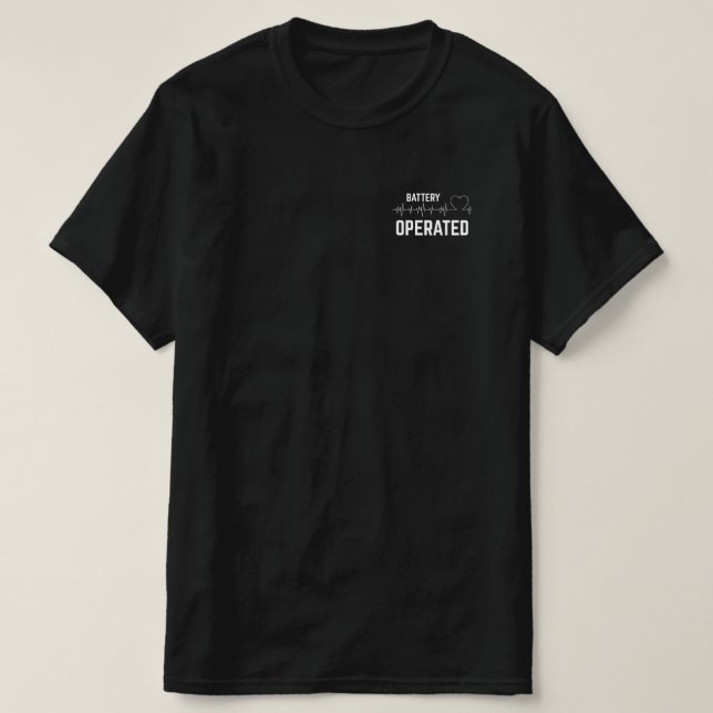 Levande med en implanterbar smittspridare Defibril T Shirt (Design framsida)