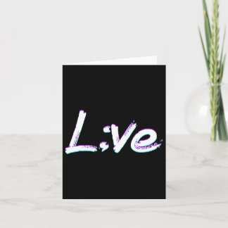 Levande medvetenhet om suicide Prevention Semicolo Kort