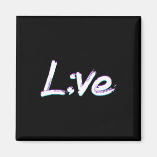 Levande medvetenhet om suicide Prevention Semicolo Magnet