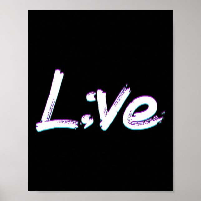 Levande medvetenhet om suicide Prevention Semicolo Poster (Framsidan)