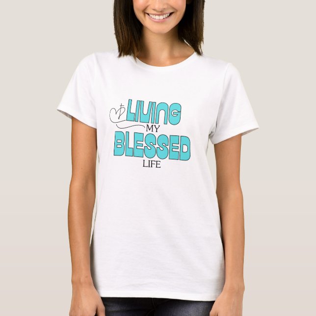 Levande min blåa blåa livstid t shirt (Framsida)