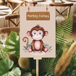 Levande Monkey Canopy Jungle Safari Bord-kort Bordsnummer
