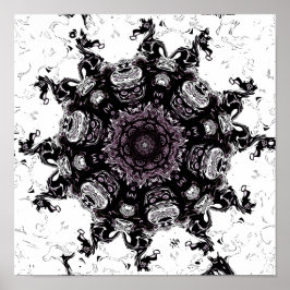 Levande monster meteor v1 - mönster poster