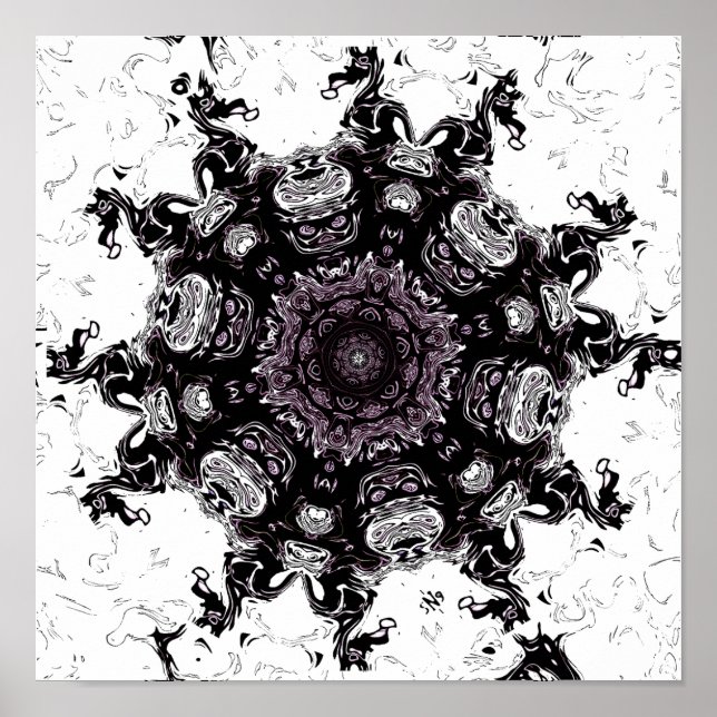 Levande monster meteor v1 - mönster poster (Framsidan)