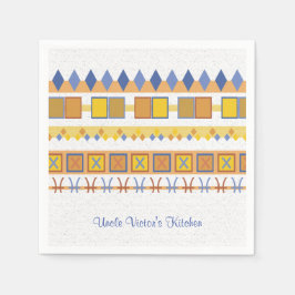 Levande Mönster-moronans blå symboler för köket Pappersservett