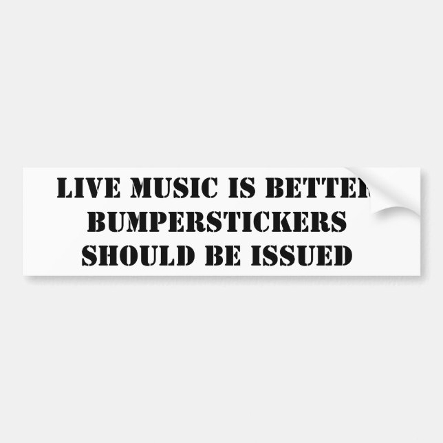 LEVANDE MUSIK ÄR BÄTTRE BILDEKAL (Framsidan)