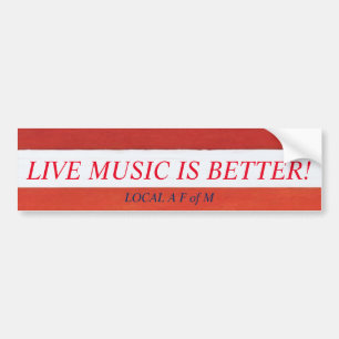 LEVANDE MUSIK ÄR BÄTTRE! utfärdad bildekal