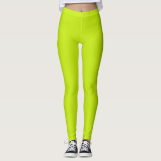 Levande neon limegröna Leggings - Modern minimalis