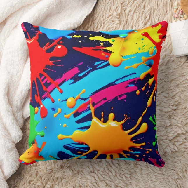 Levande nylonfärg i vätskeuttryck kudde (Filt)