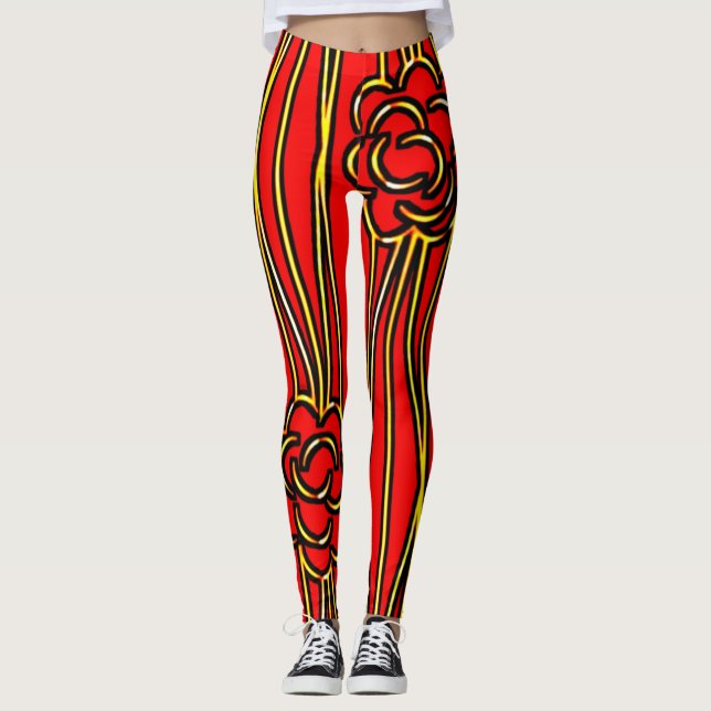 Levande och bekväma färgglada leggings (Framsida)