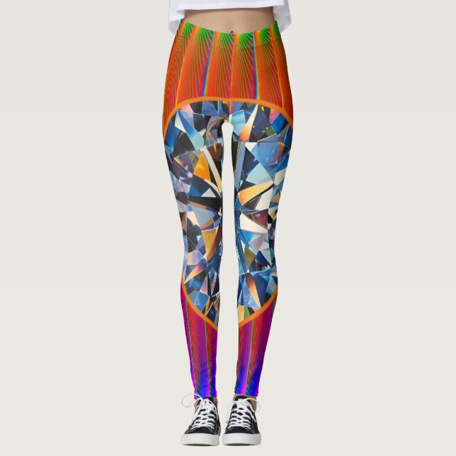 Levande och bekväma färgglada leggings (Framsida)