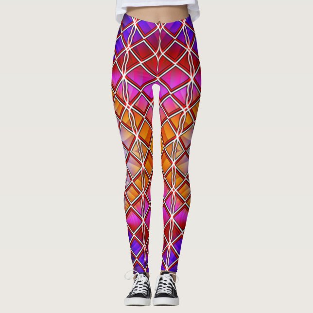 Levande och bekväma färgglada leggings (Framsida)