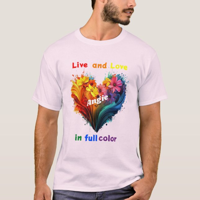 Levande och Kärlek i Fullt T-Shirt (Framsida)