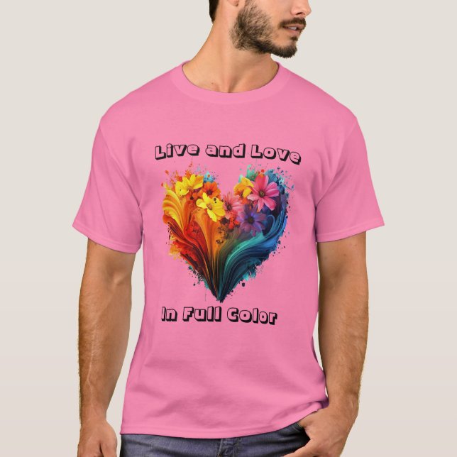 Levande och Kärlek i Fullt T Shirt (Framsida)