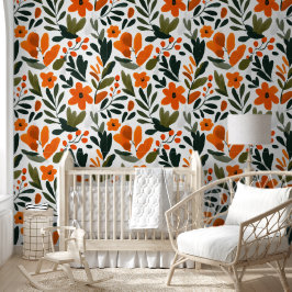 Levande orange blommor Vårblommig mönster