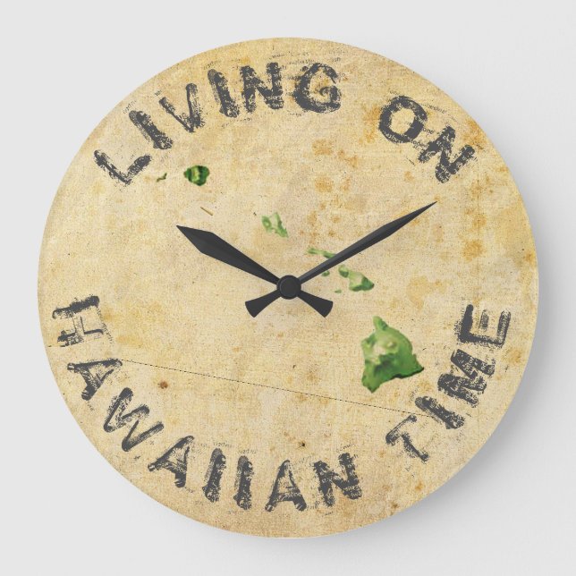 LEVANDE PÅ HAWAIIAN TID STOR KLOCKA (Framsida)