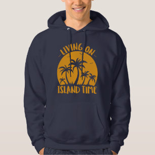Levande på ön Handflatan Träd och solnedgång Hoodie