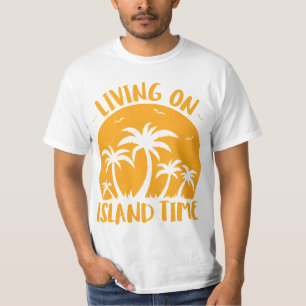 Levande på ön Handflatan Träd och solnedgång T Shirt