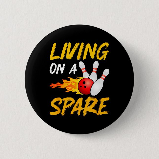 Levande på reserv bowlingpinne Strike bowlingspela Knapp (Framsida)