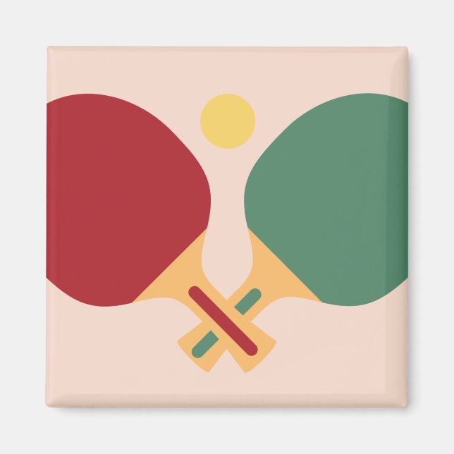 Levande pingpong med lång pinglapp, rolig pongping magnet (Framsidan)