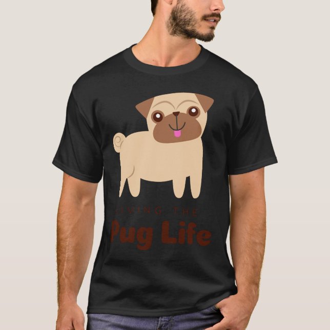 Levande pug Life Classic T-Shirt 492 (Framsida)