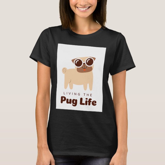 Levande Pug Life Classic T-Shirt 764 (Framsida)