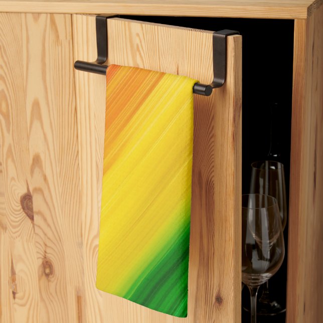 Levande regnbåge av färger kökshandduk (Thirds Fold)