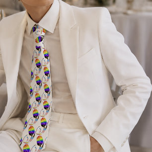 Levande regnbågs-minimalistisk tulpan HBTQ+ Slips