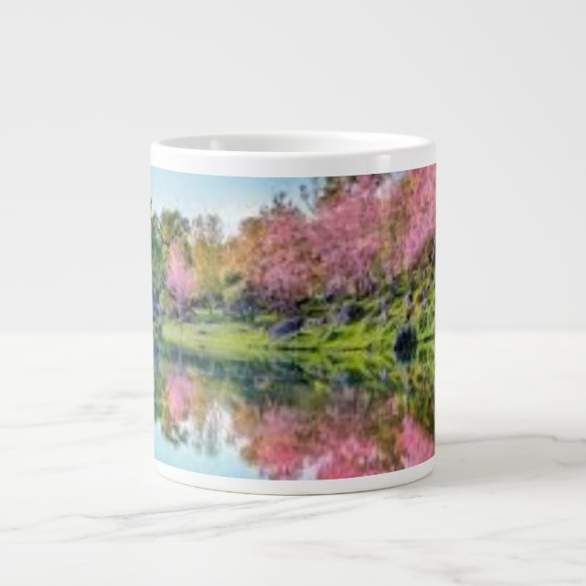 Levande regnbågsbläckstänkskopp jumbo mugg (Framsidan)