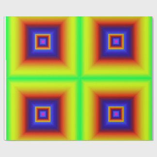 Levande regnbågsgeometriskt inslagspapper | 3D fyr Presentpapper