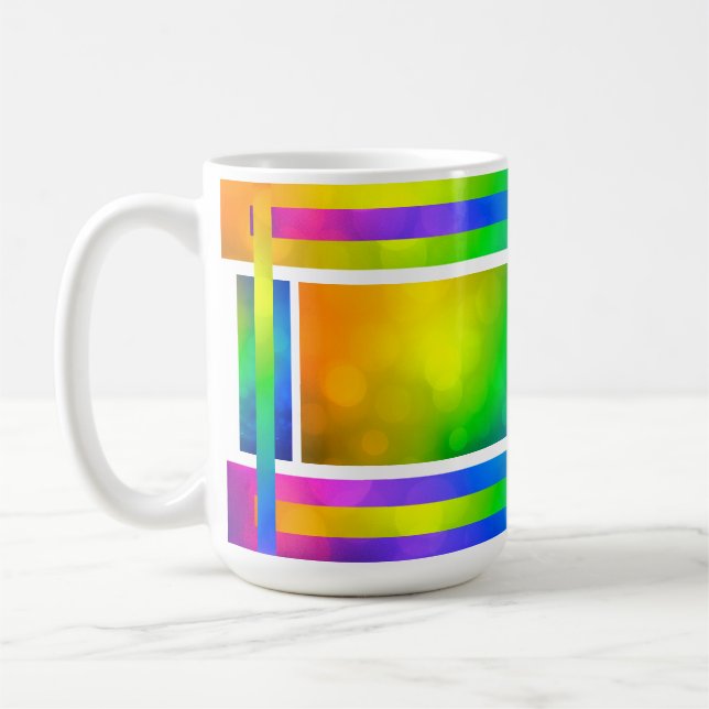 Levande regnbågsmugg kaffemugg (Vänster)