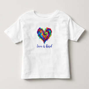 Levande regnbågspourismålning hjärta  t shirt
