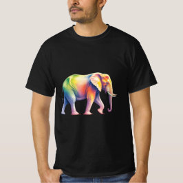 Levande regnbågssäkerhet elefant t shirt