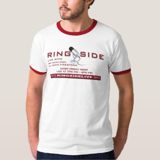 Levande röd för Ringside/vitRinger Tee Shirt
